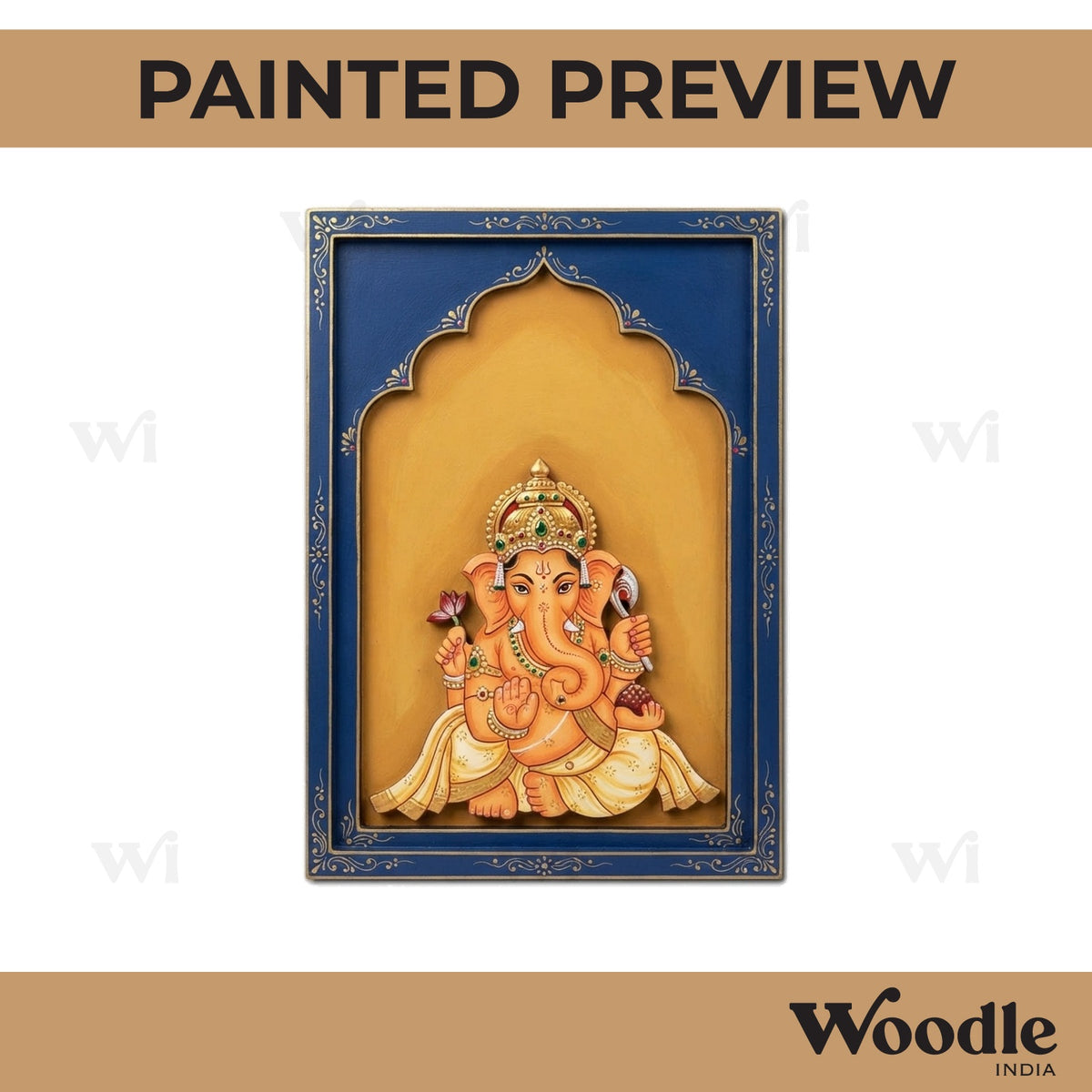 Ganesha Jharokha Pre Marked MDF Design 5
