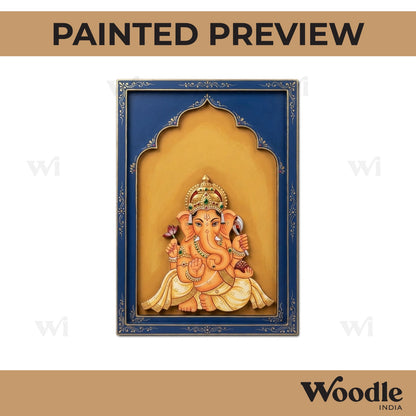 Ganesha Jharokha Pre Marked MDF Design 5