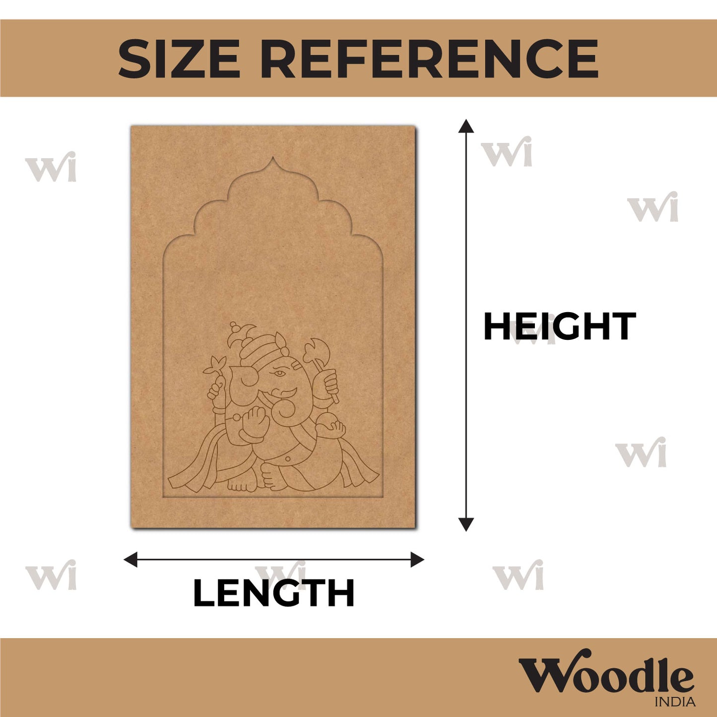 Ganesha Jharokha Pre Marked MDF Design 5