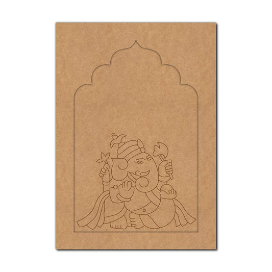 Ganesha Jharokha Pre Marked MDF Design 5