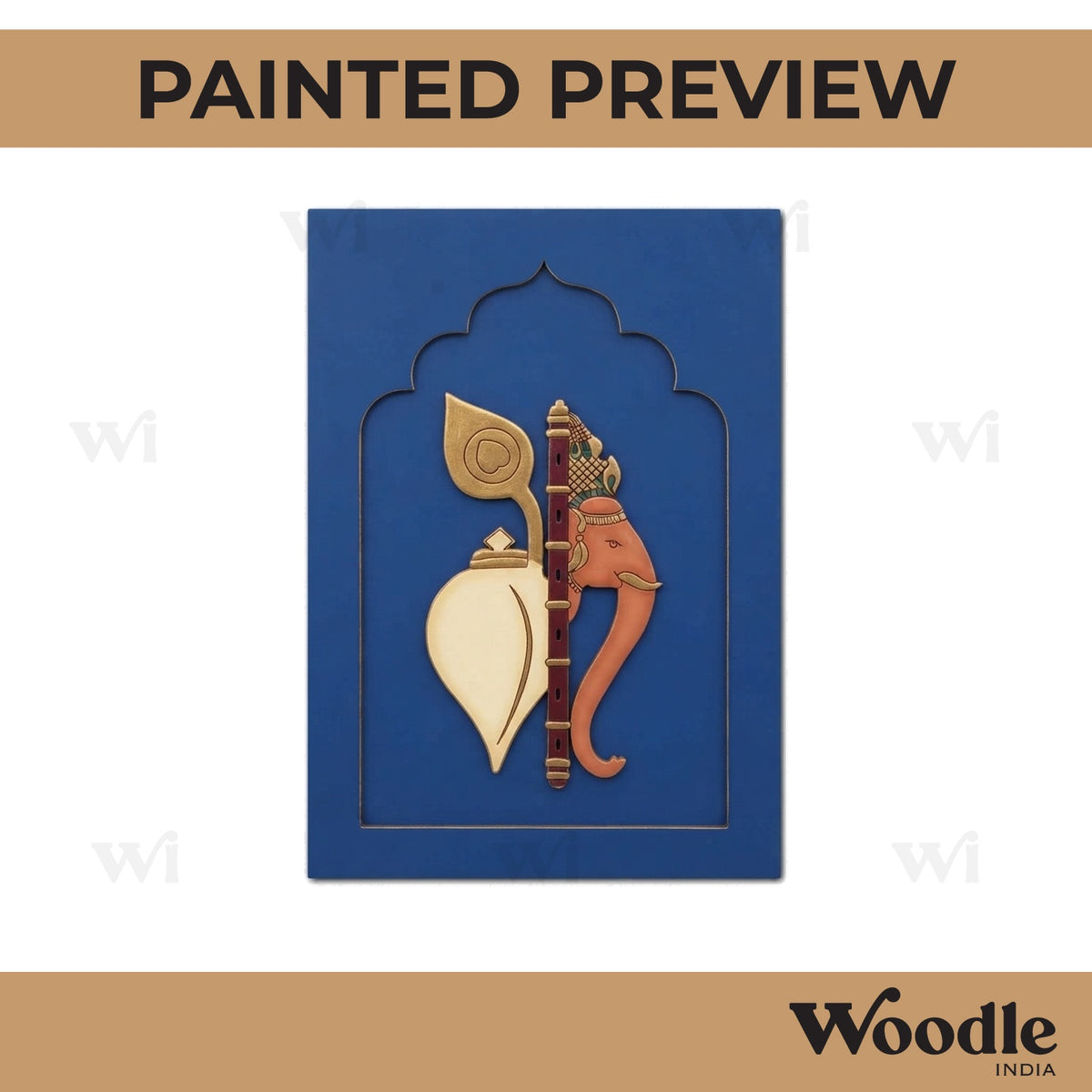 Ganesha Jharokha Pre Marked MDF Design 6