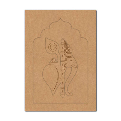Ganesha Jharokha Pre Marked MDF Design 6