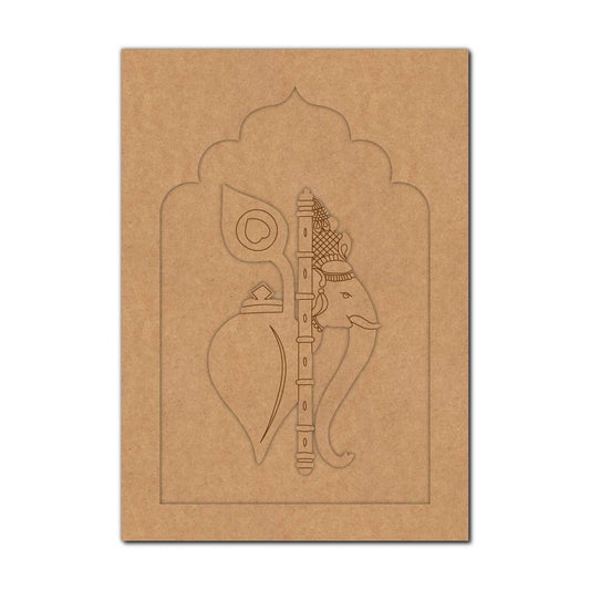 Ganesha Jharokha Pre Marked MDF Design 6