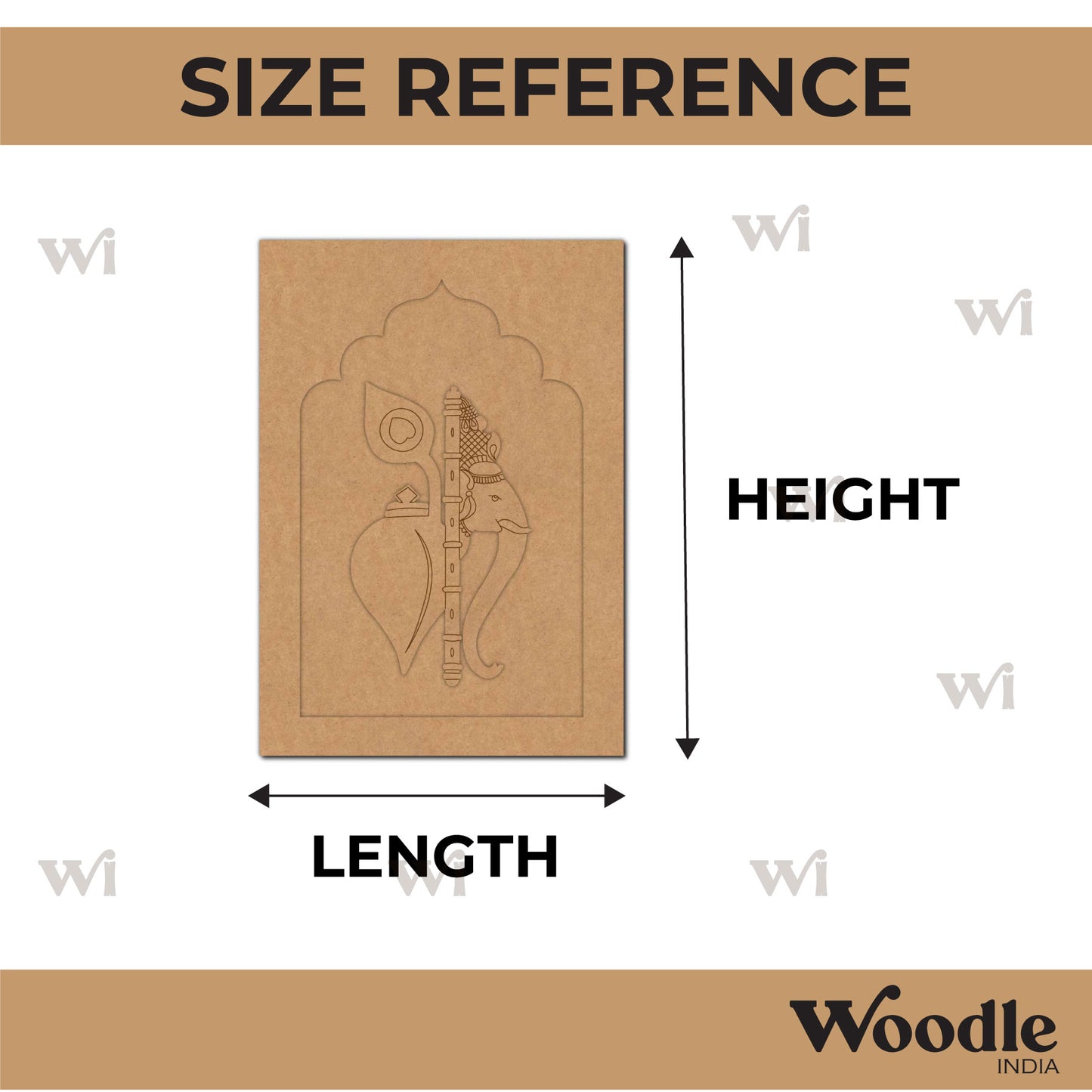 Ganesha Jharokha Pre Marked MDF Design 6