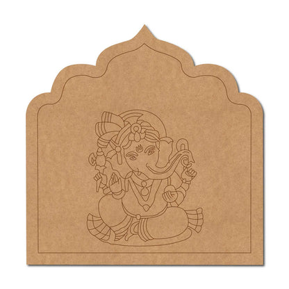 Ganesha Jharokha Pre Marked MDF Design 7