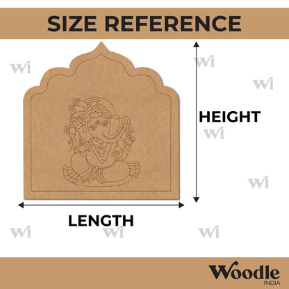 Ganesha Jharokha Pre Marked MDF Design 7