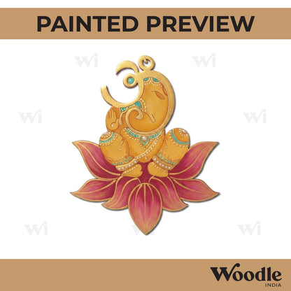Ganesha Lotus Pre Marked MDF Design 1