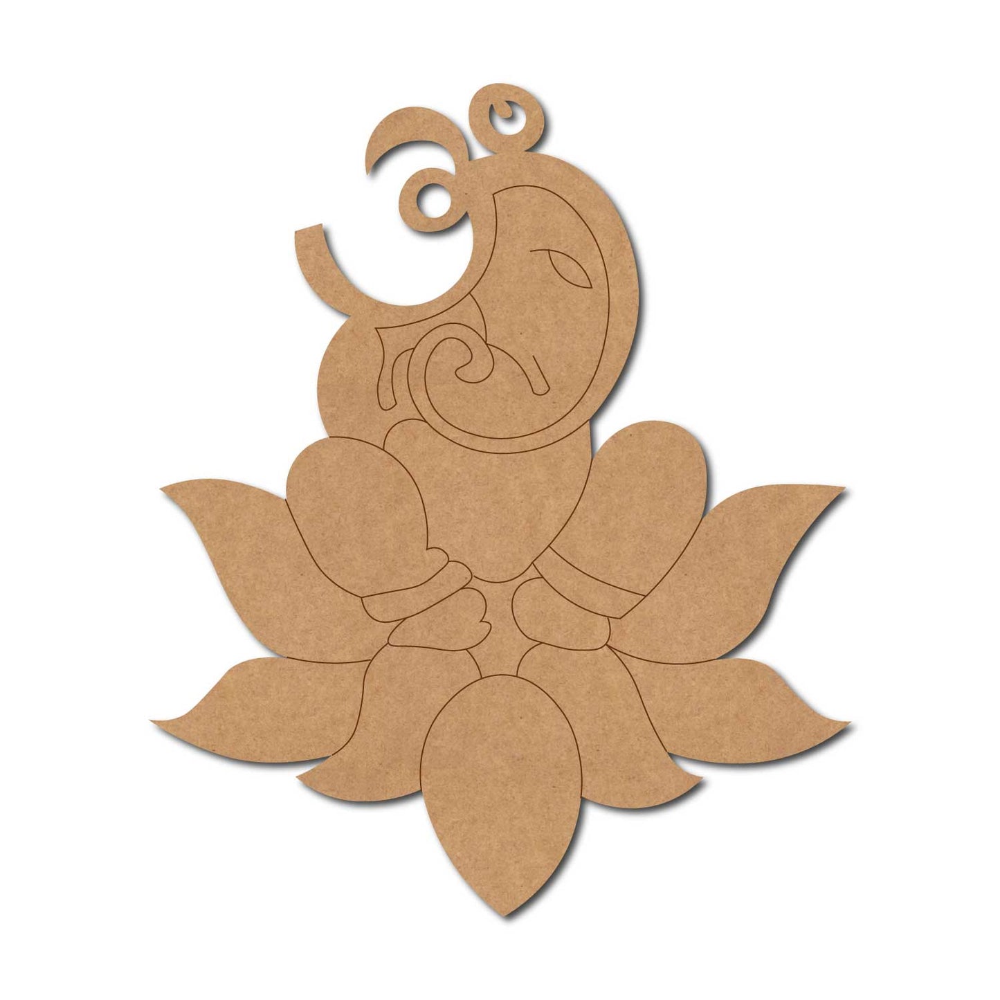 Ganesha Lotus Pre Marked MDF Design 1