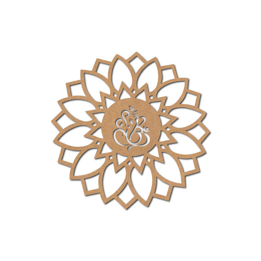 Ganesha Mandala Cutout MDF Design 1