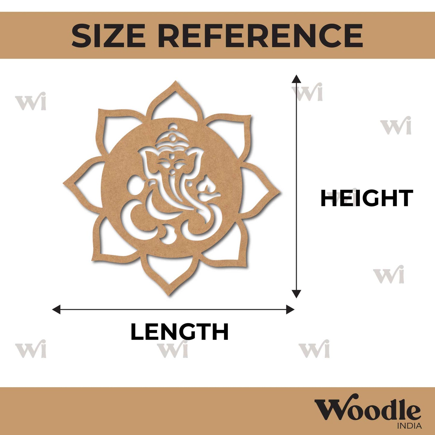 Ganesha Mandala Cutout MDF Design 4