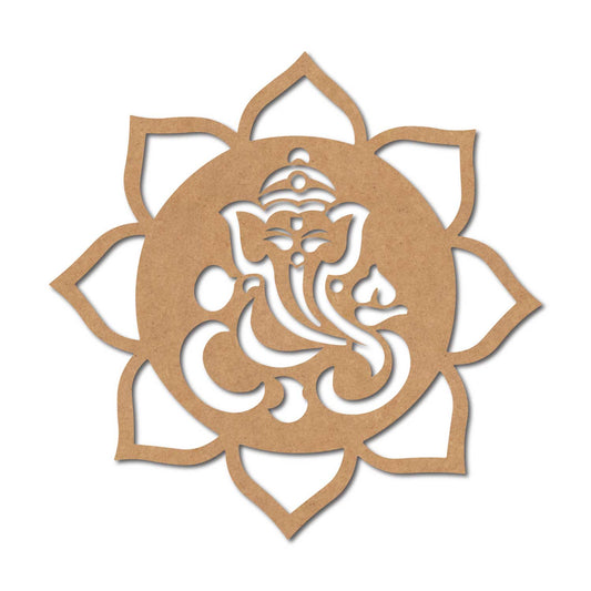 Ganesha Mandala Cutout MDF Design 4