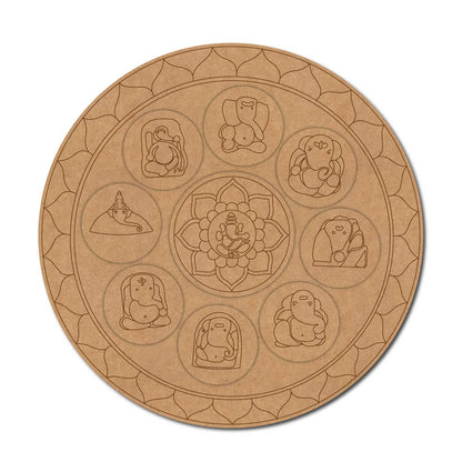 Ganesha Mandala Two Layered Pre Marked Base MDF Design 1
