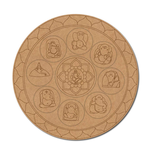 Ganesha Mandala Two Layered Pre Marked Base MDF Design 1