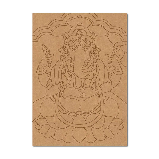 Ganesha Pre Marked Base MDF Design 4