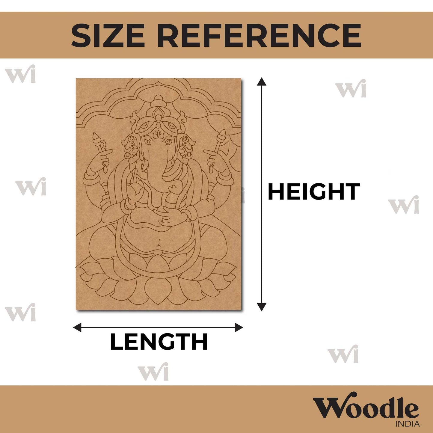 Ganesha Pre Marked Base MDF Design 4