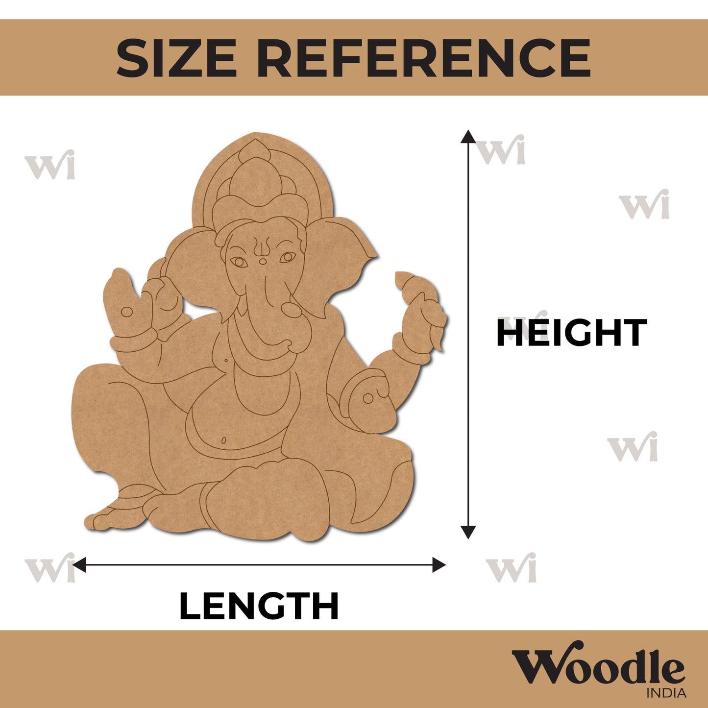 Ganesha Pre Marked MDF Design 21