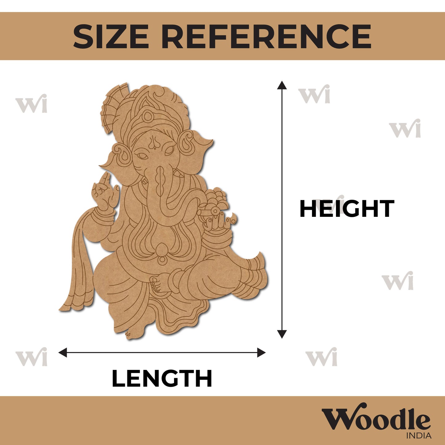 Ganesha Pre Marked MDF Design 38