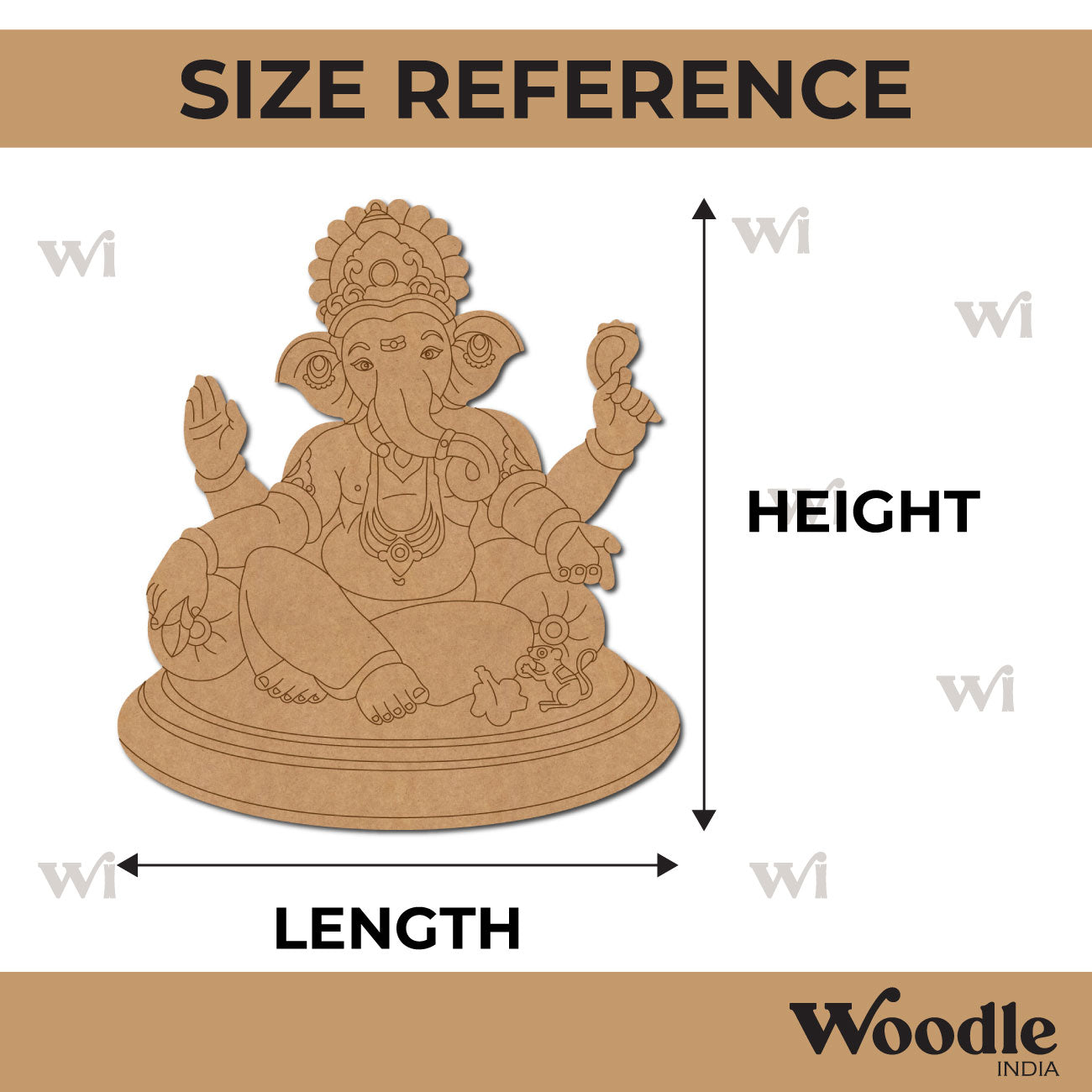 Ganesha Pre Marked MDF Design 42