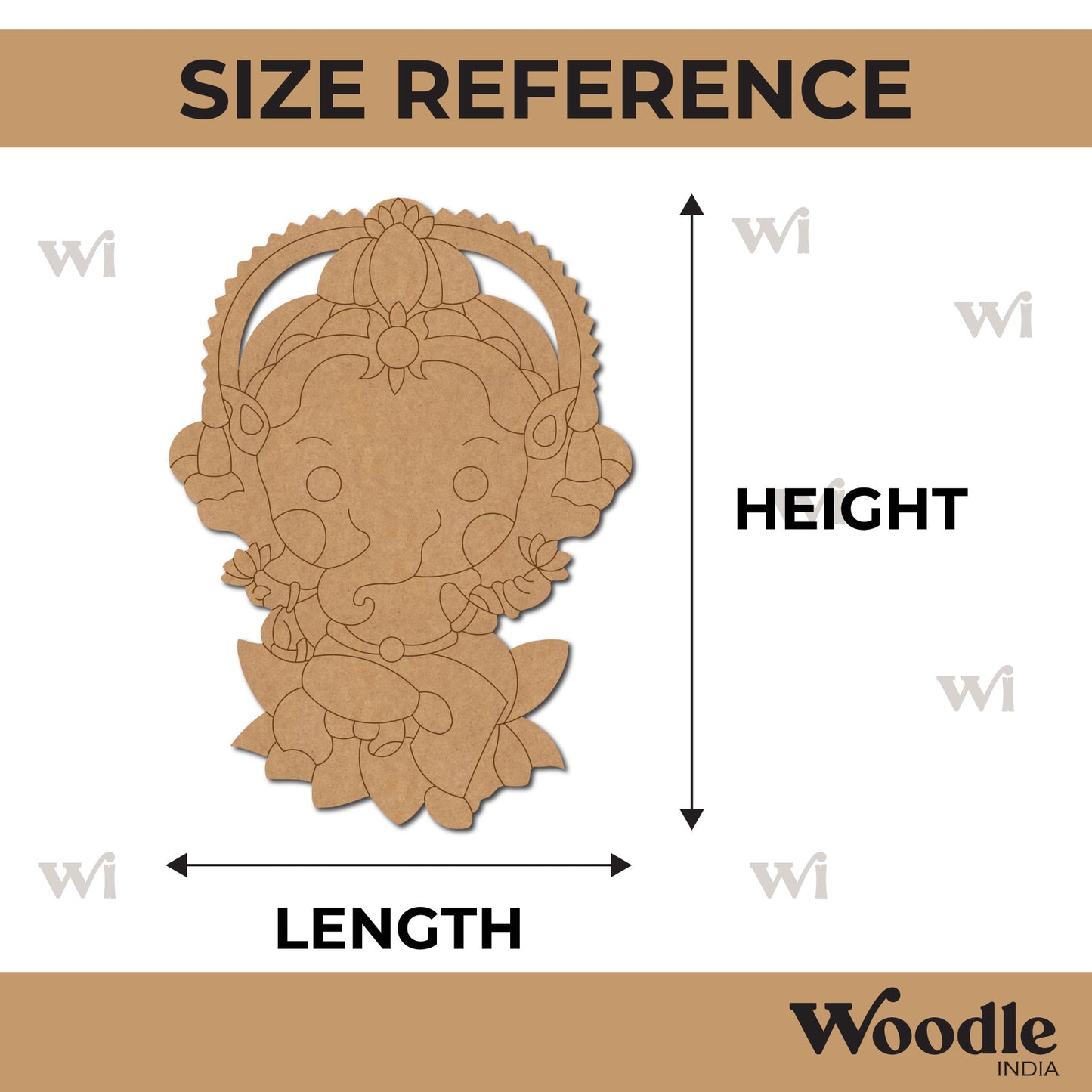 Ganesha Pre Marked MDF Design 46