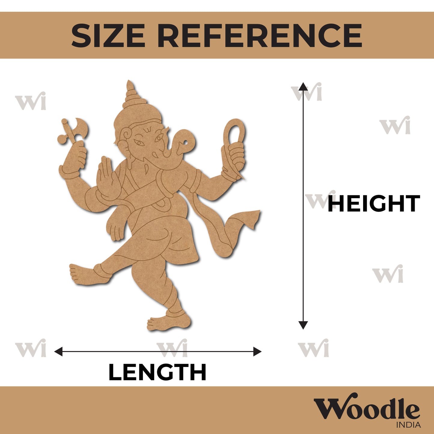 Ganesha Pre Marked MDF Design 55