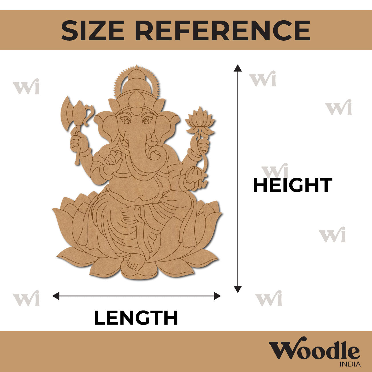 Ganesha Pre Marked MDF Design 5