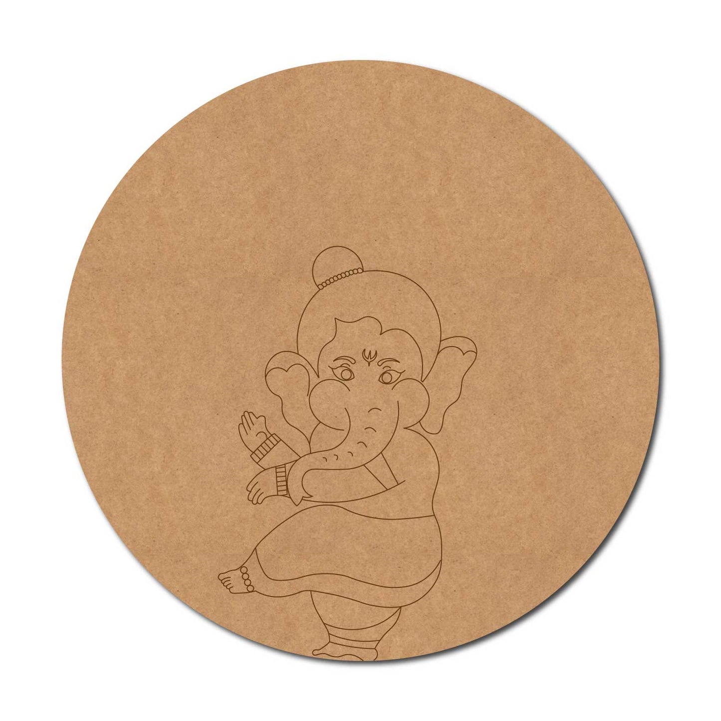 Ganesha Pre Marked Round MDF Design 5