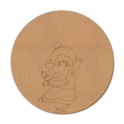 Ganesha Pre Marked Round MDF Design 5