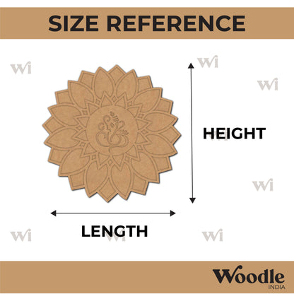 Ganesha Two Layered Base Cutout MDF Design 1