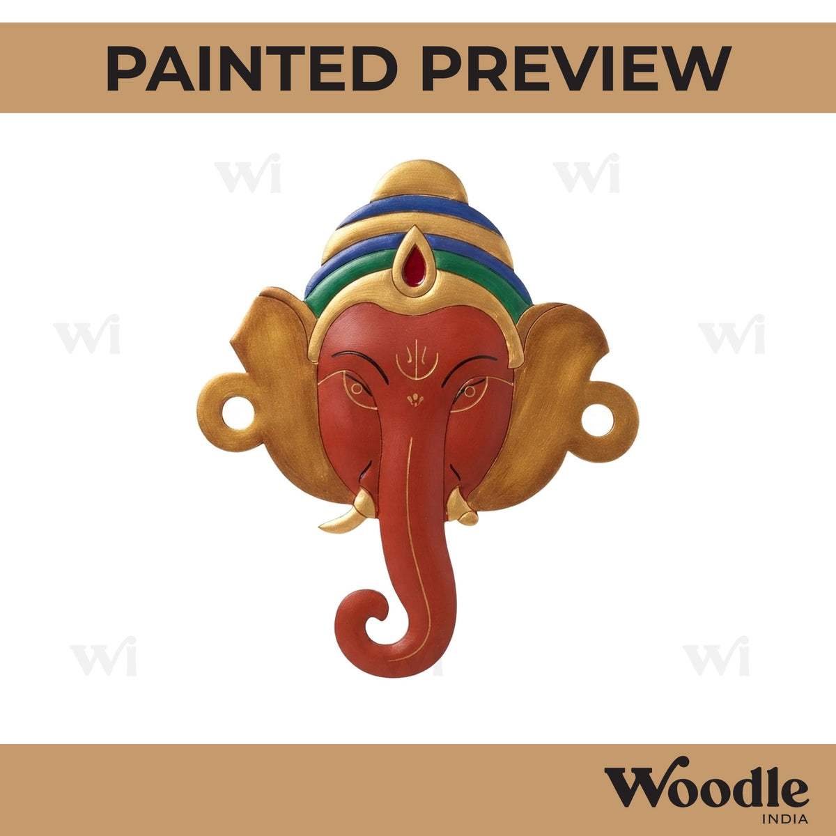 Ganesha Rakhi Pre Marked MDF Design 1