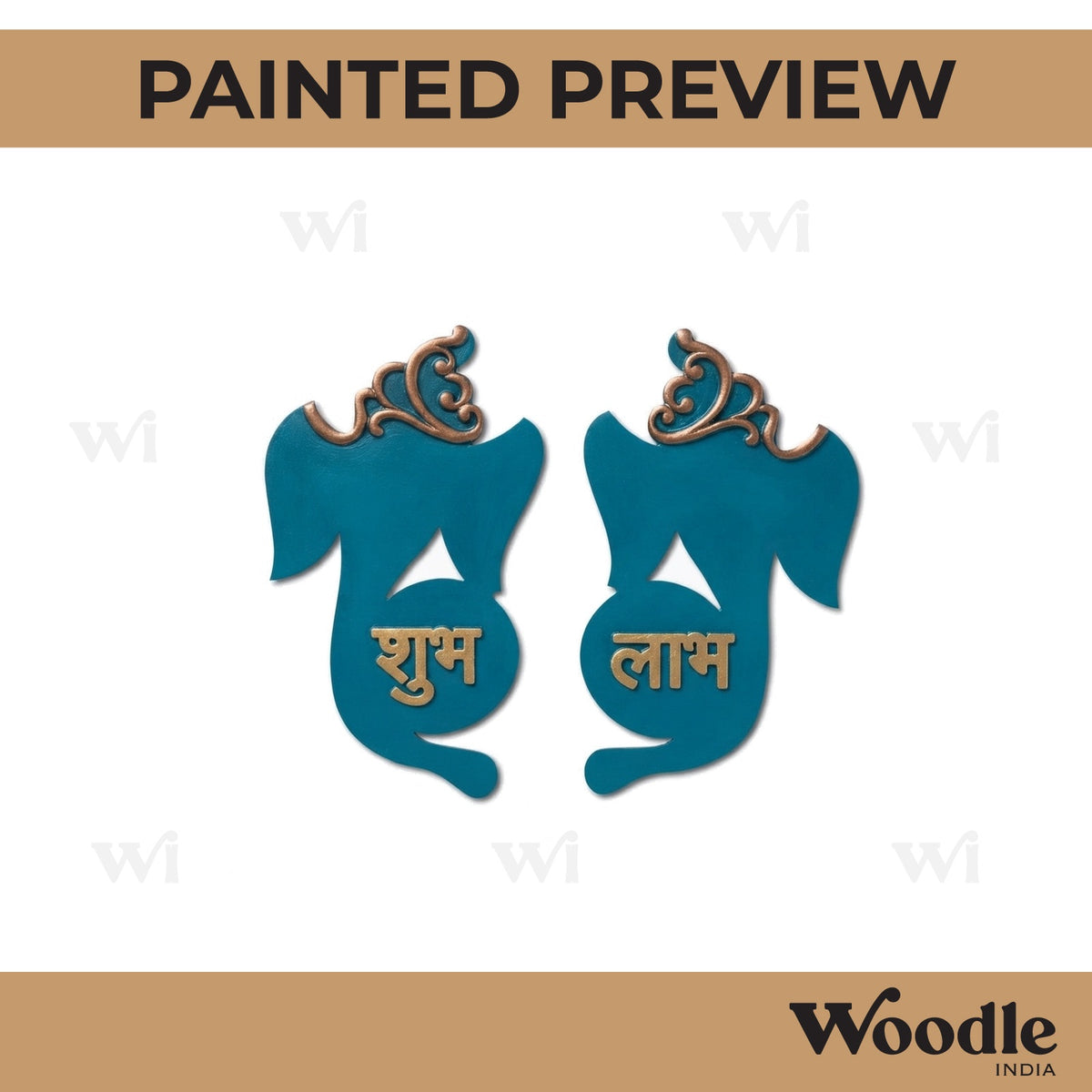 Ganesha Shubh Labh Base MDF Design 1