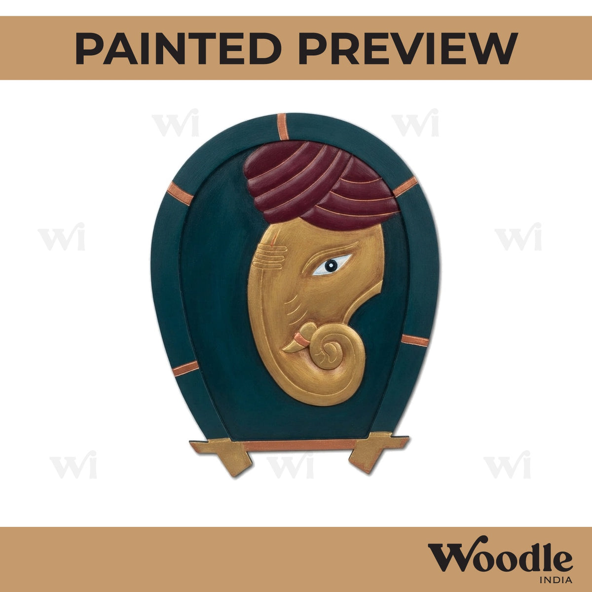 Ganesha Two Layered Pre Marked Base MDF Design 1