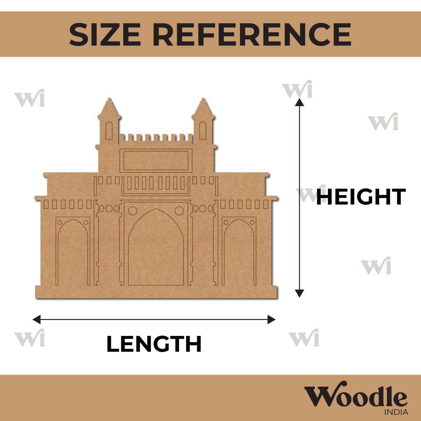 Gateway Of India Mumbai Monument Pre Marked MDF Design 1