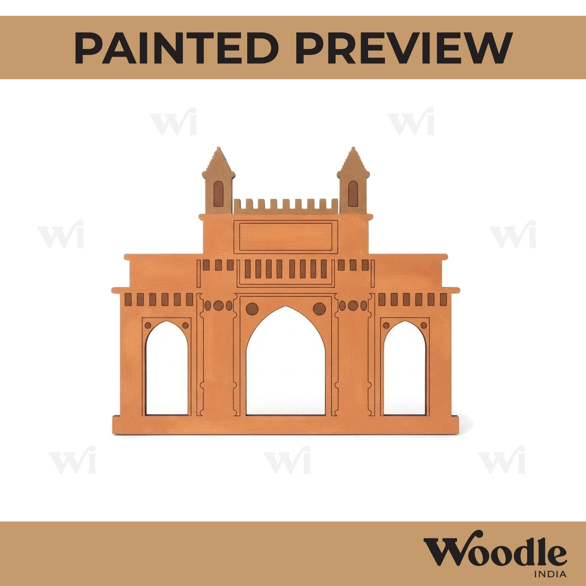 Gateway Of India Mumbai Monument Pre Marked MDF Design 1