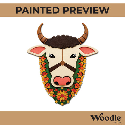 Gau Mata Cow Pre Marked MDF Design 1