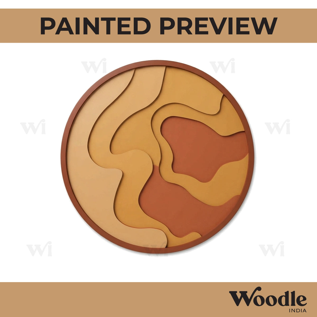 Geode Multi Layered Round MDF Design 1