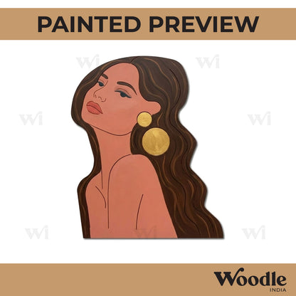 Geometric Woman Pre Marked MDF Design 1