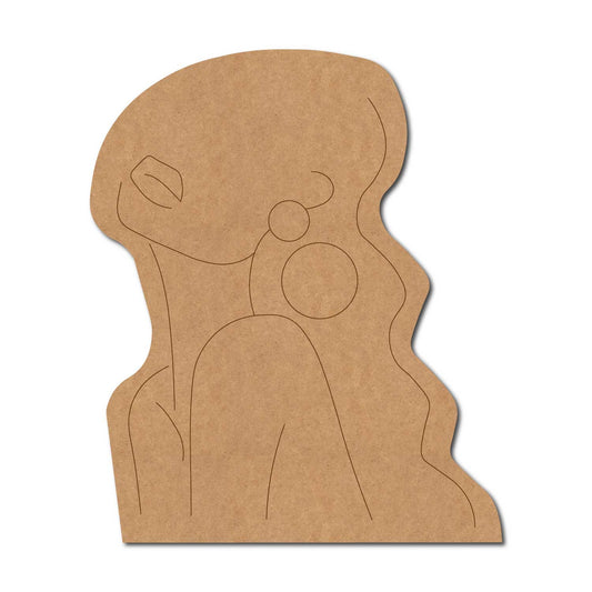 Geometric Woman Pre Marked MDF Design 1