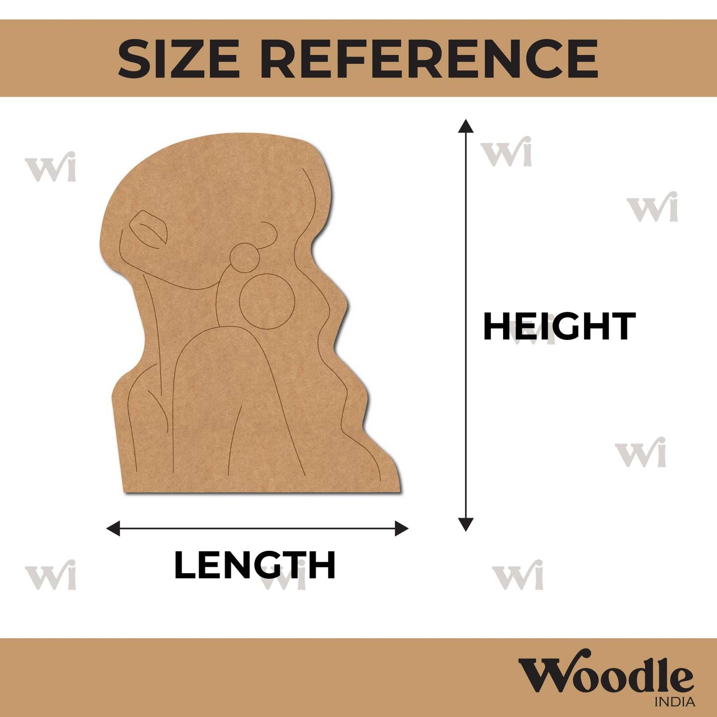 Geometric Woman Pre Marked MDF Design 1