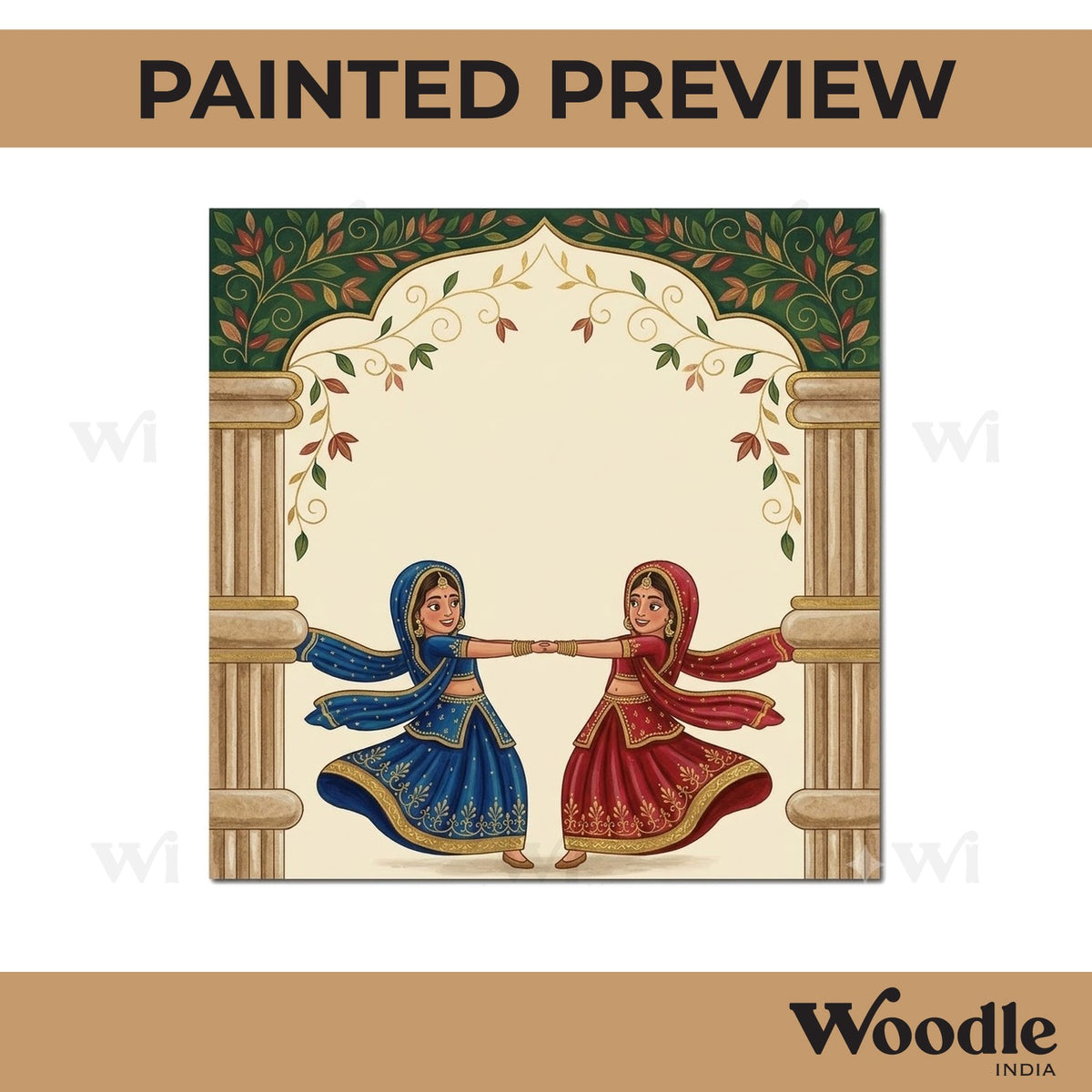 Gidda Dance Teej Pre Marked MDF Design 1