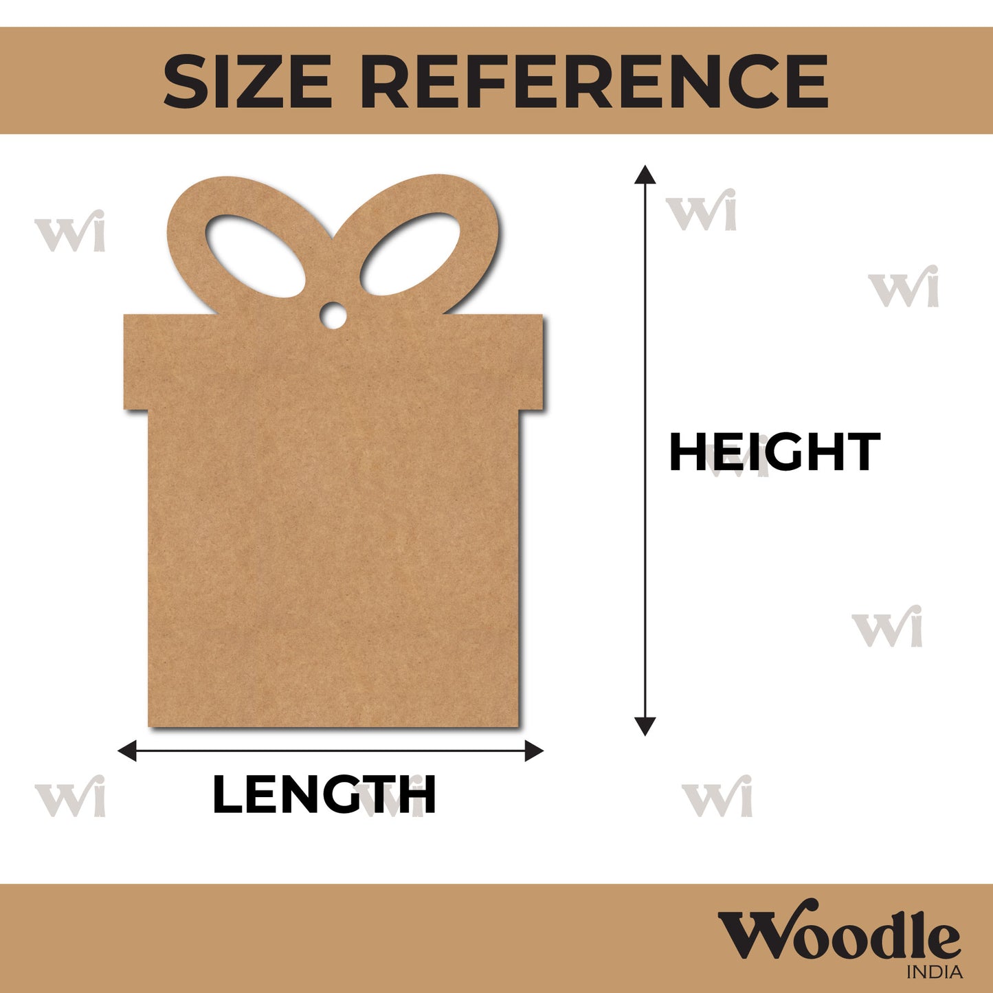 Gift Christmas Ornament Cutout MDF Design 1