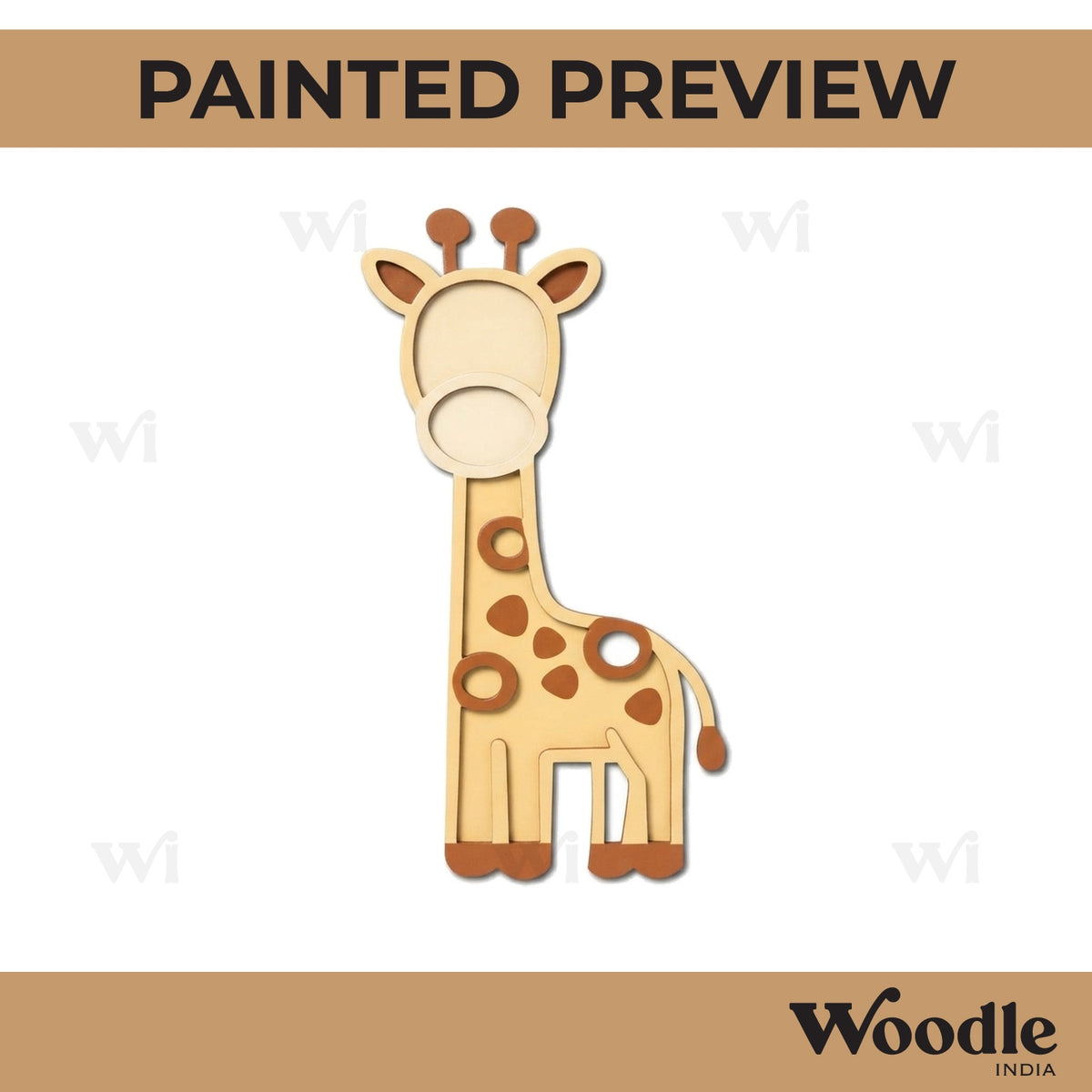Giraffe Cutout MDF Design 2