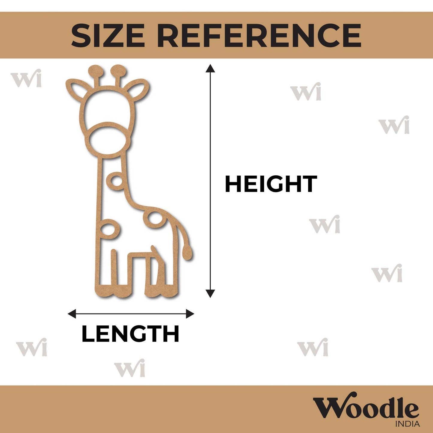 Giraffe Cutout MDF Design 2