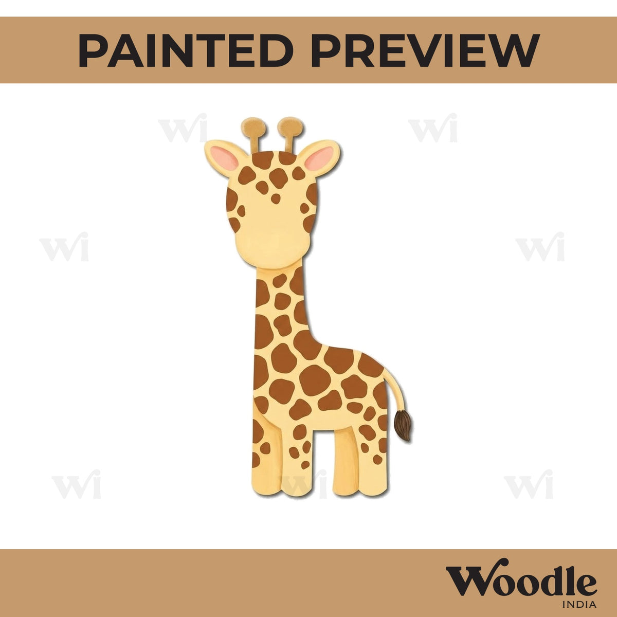Giraffe Cutout MDF Design 3