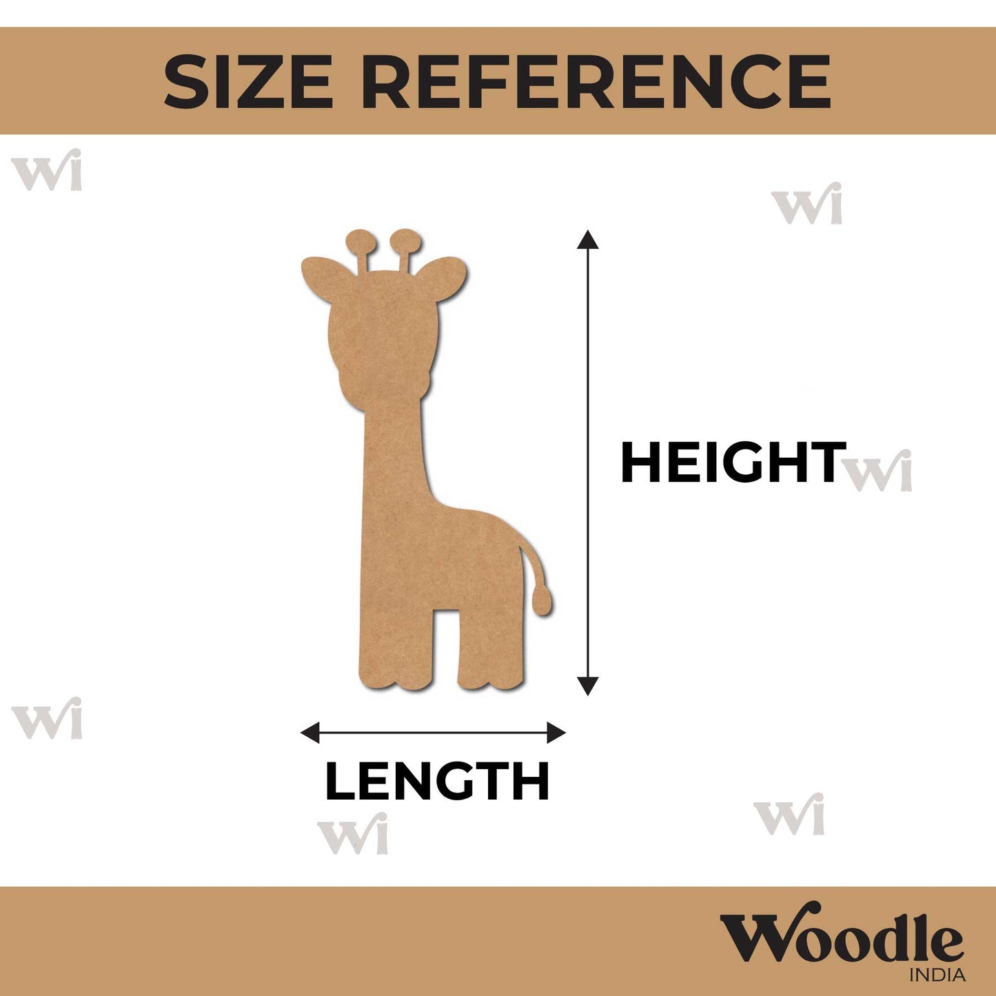 Giraffe Cutout MDF Design 3
