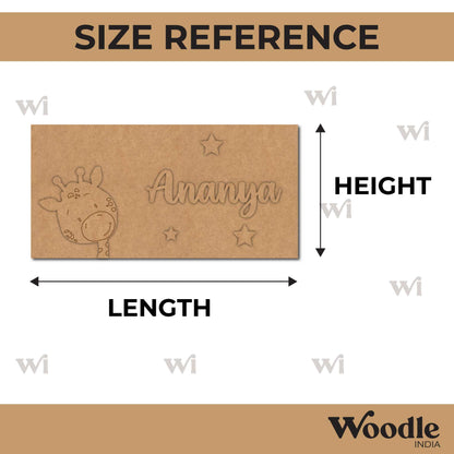 Giraffe Kids Nameplate MDF Design 1