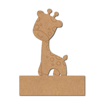 Giraffe Nameplate Pre Marked MDF Design 1