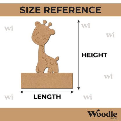 Giraffe Nameplate Pre Marked MDF Design 1