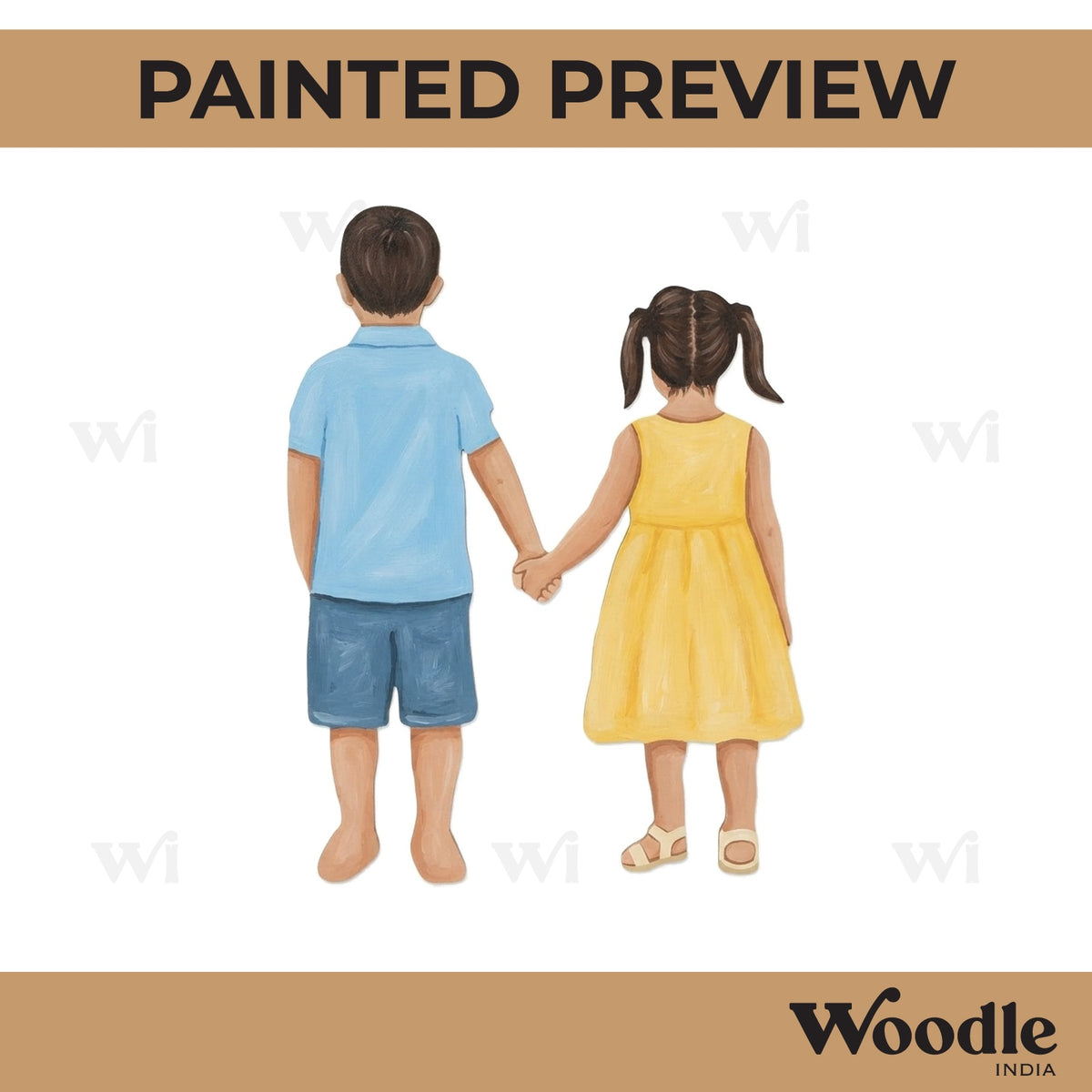 Girl And Boy Cutout MDF Design 1