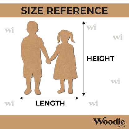 Girl And Boy Cutout MDF Design 1