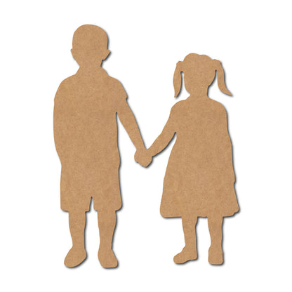 Girl And Boy Cutout MDF Design 1